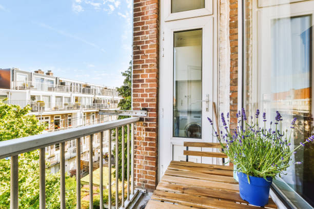 istock A spacious balcony at a modern house with a fence 1441478760