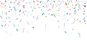 istock Confetti background. Party design with colorful confetti. 1441482441