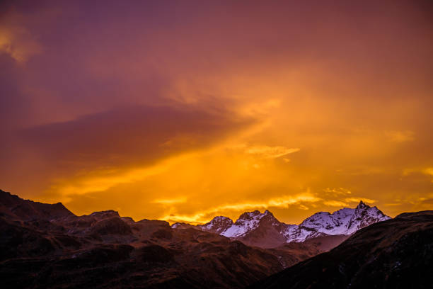 landscape at silvretta montafon in austria - silvretta stock-fotos und bilder