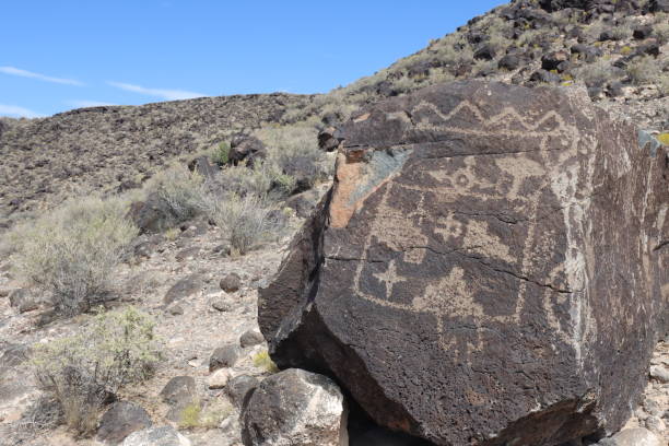 Petroglyphs In New Mexico stock photo