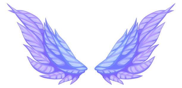 istock Fairytale wings. Fly creature symbol. Fantasy myth icon 1441507153