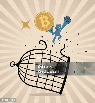 istock A businessman gets his money out of the cage 1441511768