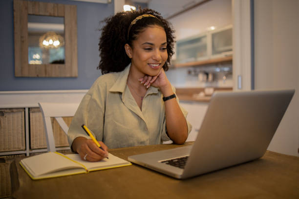 istock Young woman working from home 1441515492