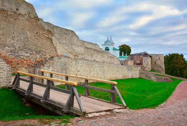 istock The old Izborsk stone fortress 1441525613