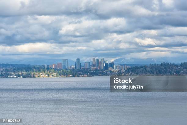 Winter Bellevue Washington Stock Photo - Download Image Now - Bellevue - Washington State, City, Cityscape