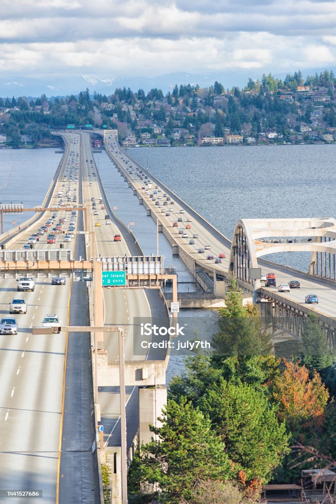 Interstate 90 Floating Bridges Stock Photo Download Image Now