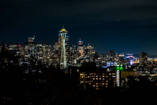 istock Seattle cityscape at night from Kerry Park 1441530725