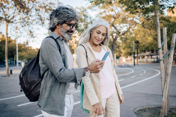 istock Mature couple in a visit to Barcelona 1441531955