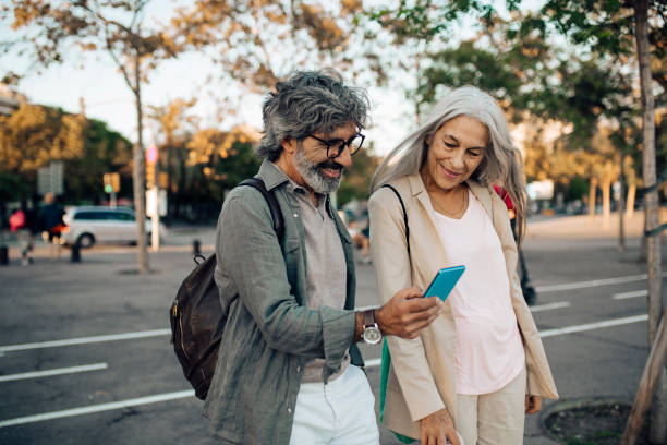 istock Mature couple in a visit to Barcelona 1441532038