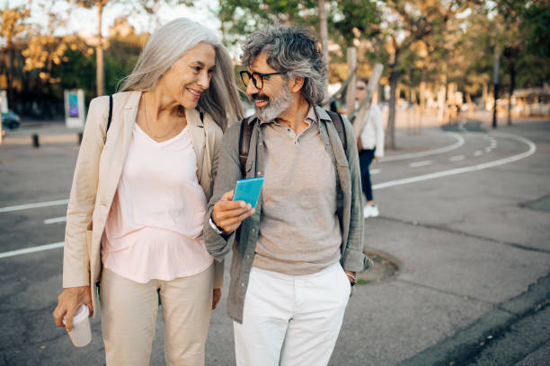istock Mature couple in a visit to Barcelona 1441532077