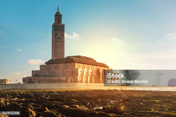 View Of Hassan Ii Mosque Casablanca Morocco Stock Photo - Download Image Now - Africa, Ancient, Architecture