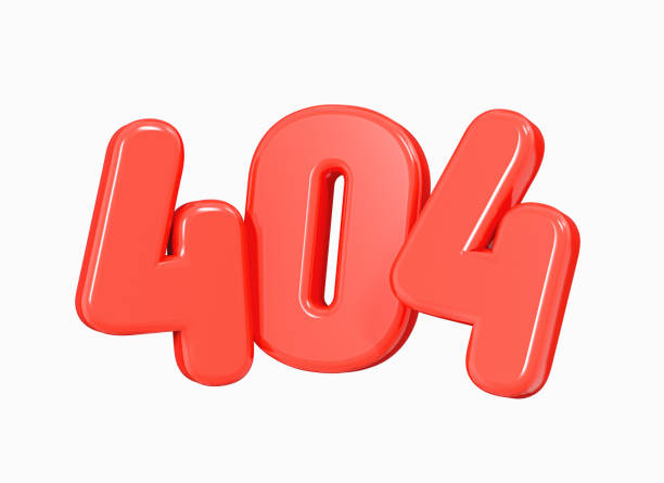 istock 3D Red Error 404 page not found. Volumetric realistic numbers. Lost internet connection. Template element for web site page. Cartoon creative design icon isolated on white background. 3D Rendering 1441533124