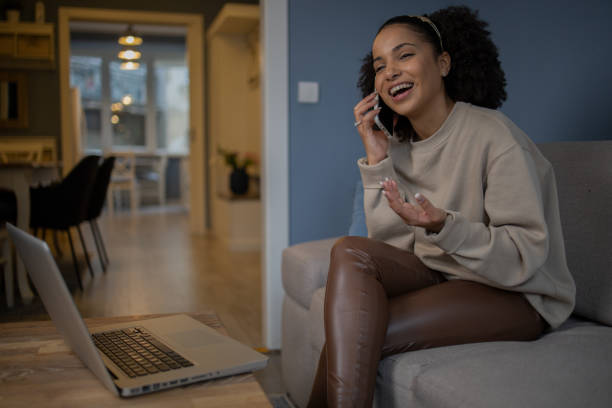 istock Young woman working from home 1441537512