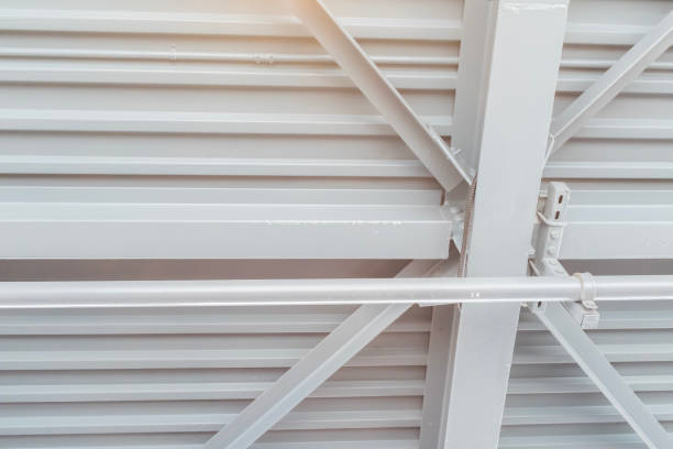 istock Architecture concept, structure girders, metal skeleton 1441550417