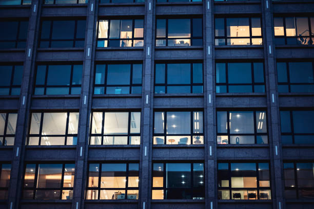 istock Modern skyscrapers in business district 1441551809