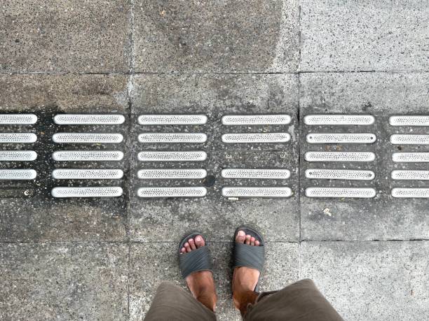istock Blind track in a shape of tactile 1441555142
