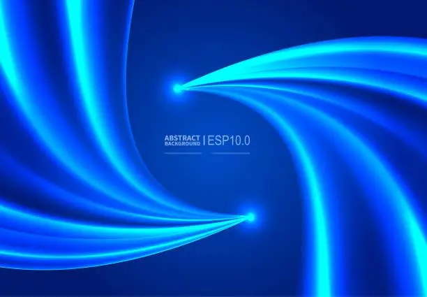 Vector illustration of Blue abstract vortex vector background