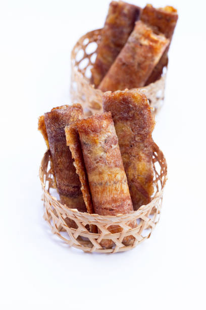 istock Sun dried banana roll snacks 1441560561