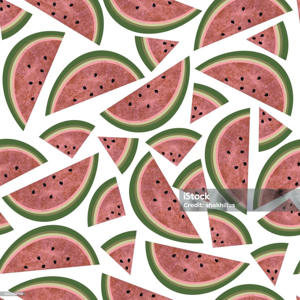 Watermelon Inside Pattern Watermelon Seamless Pattern Stock Illustration - Download Image Now ...
