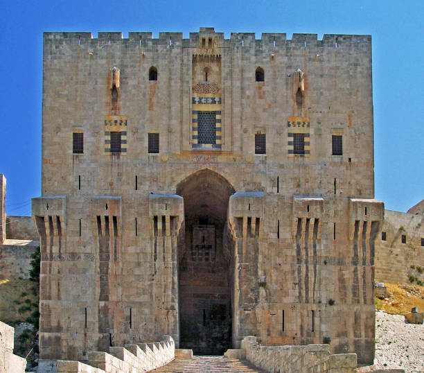 istock Historic photo: ancient Citadel in Aleppo, Syria, seen in 2004 1441567474