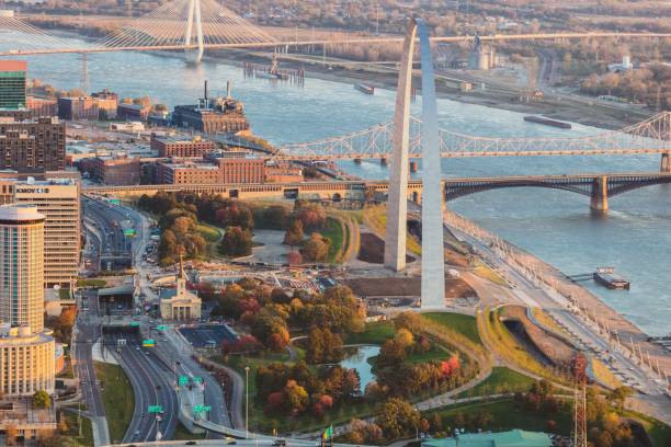 istock St. Louis Missouri Gateway Arch Skyline Gateway National Park 1441570210