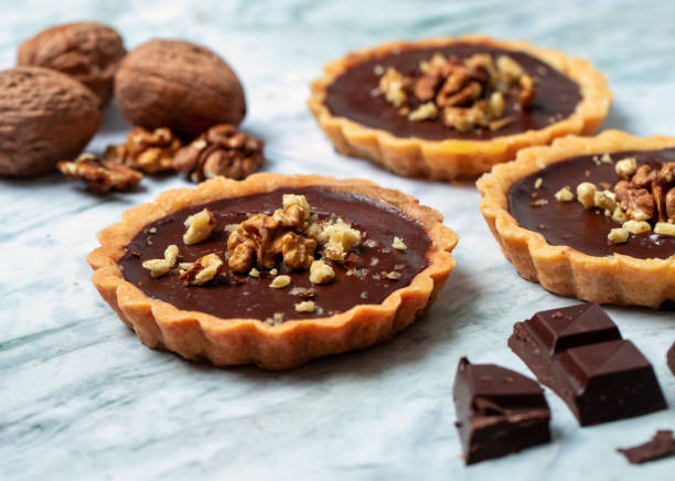 istock Closeup shot of chocolate nut pastries on a kitchen table 1441570473