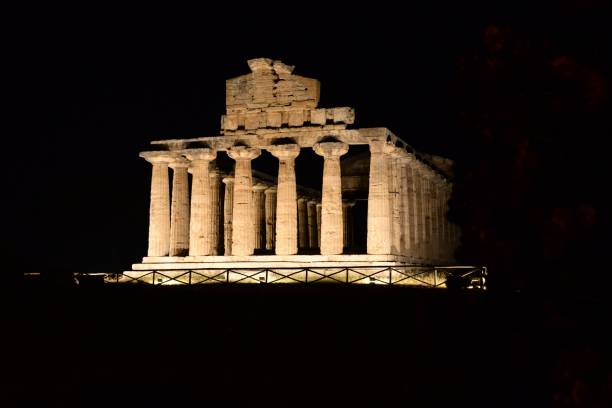 istock Paestum temple night 1441573950