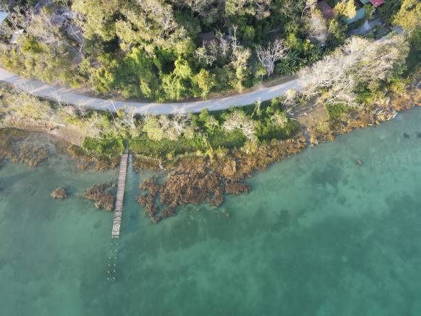 istock Scenic Road at a Lak 1441574336