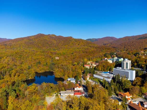 istock Lake Ursu from Sovata resort - Romania in autumn 1441574558
