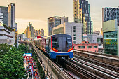 The Skytrain in Bangkok, Thailand