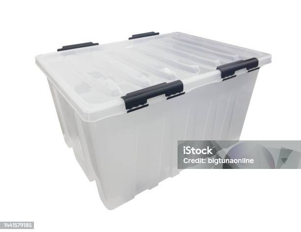Isolate Storage Boxes White Transparent Plastic Storage Box Isolated On White Background ...