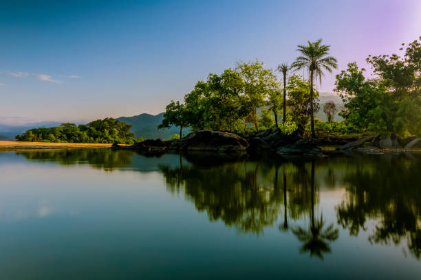 istock Long exposure of a beautiful lake 1441581238