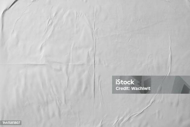 White Wheat Paste Poster Style Texture Background Stock Photo - Download Image Now - Textured Effect, Paper, Poster