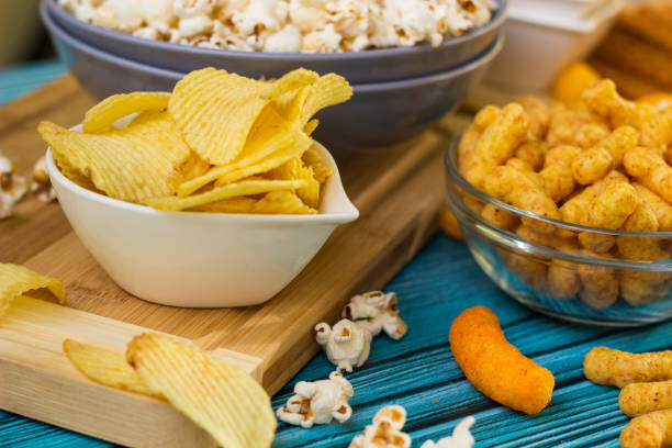 istock Salty snacks on the table ready to party 1441589675