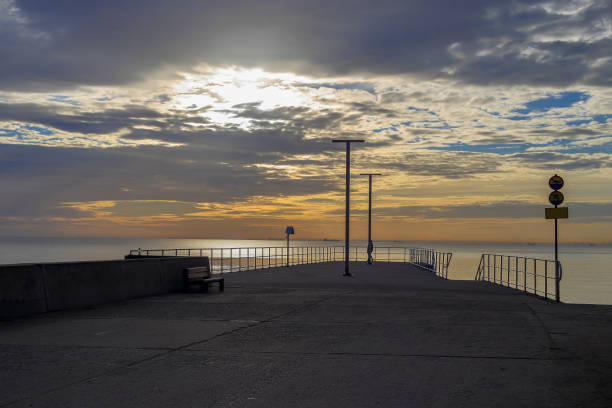 istock Sunrise over the pier in Gdynia 1441591178