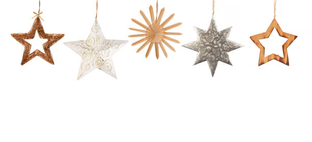 istock Christmas stars isolated on white background 1441593893