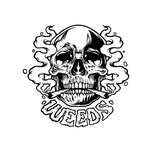 80+ Skull Smoking A Cigarette Clip Art Illustrations, Royalty-Free ...