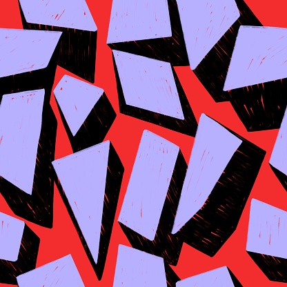 Geometric Abstract Seamless Pattern With Cubes Volumetric Shapes Stock ...