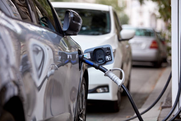 istock EV car on a public charging station outdoors. 1441601254