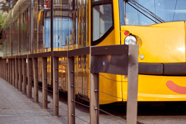 istock Tram tramway public transportation in Budapest, Hungary. 1441602595