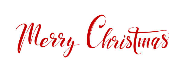 istock Merry Christmas, handwritten calligraphy isolated on white background. Creative typography for holiday greeting. 1441608912