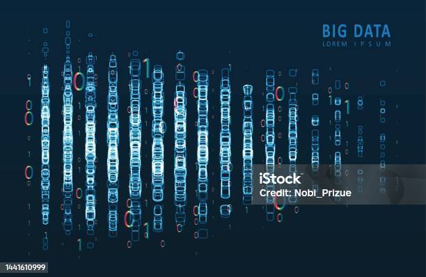 Stream Of Encoded Data Abstract Digital Code Visualization Stock ...