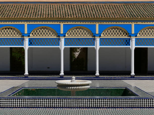 istock Courtyard and fountain, Bahia Palace, Marrakech, Morocco 1441611359