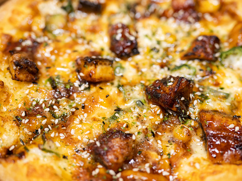 Eel Pizza Close-up