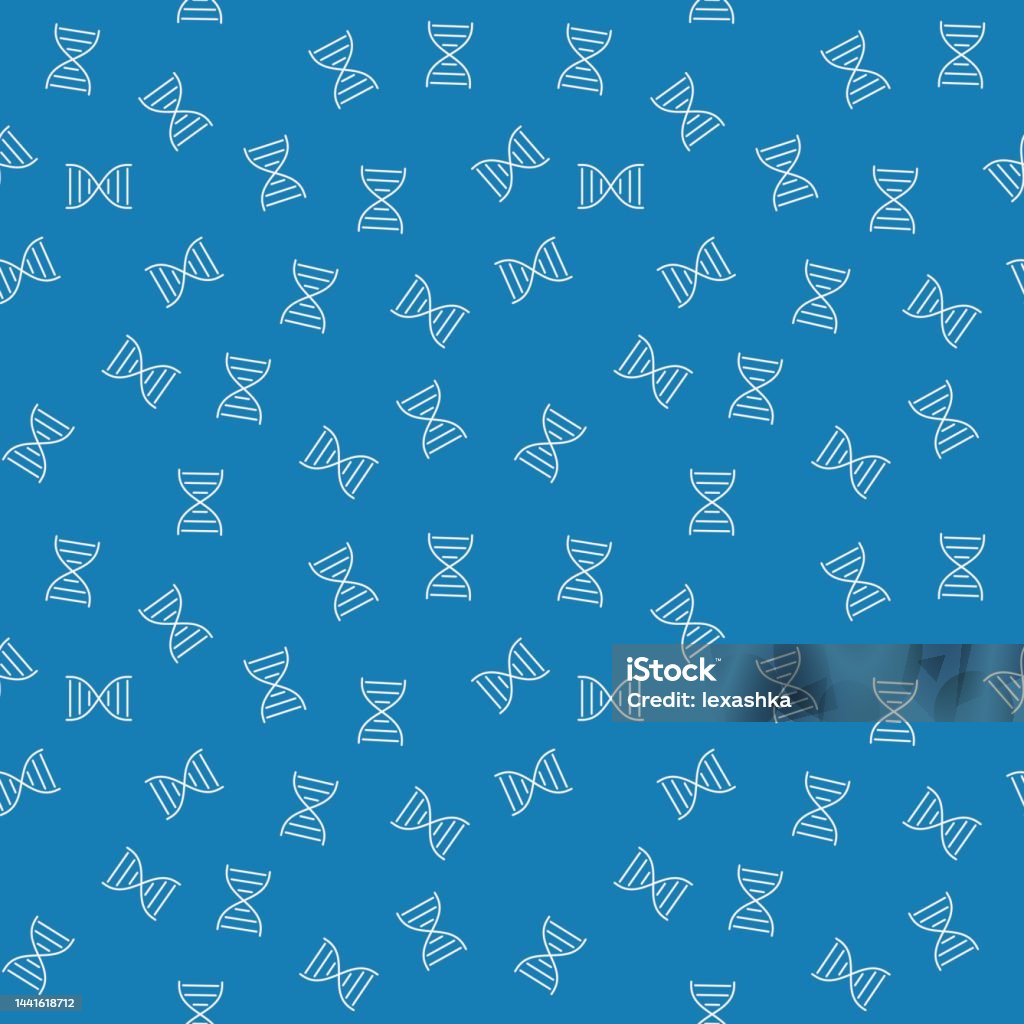 Dna Pattern Graphics Dna Linear Vector Blue Seamless Pattern Stock Illustration - Download ...