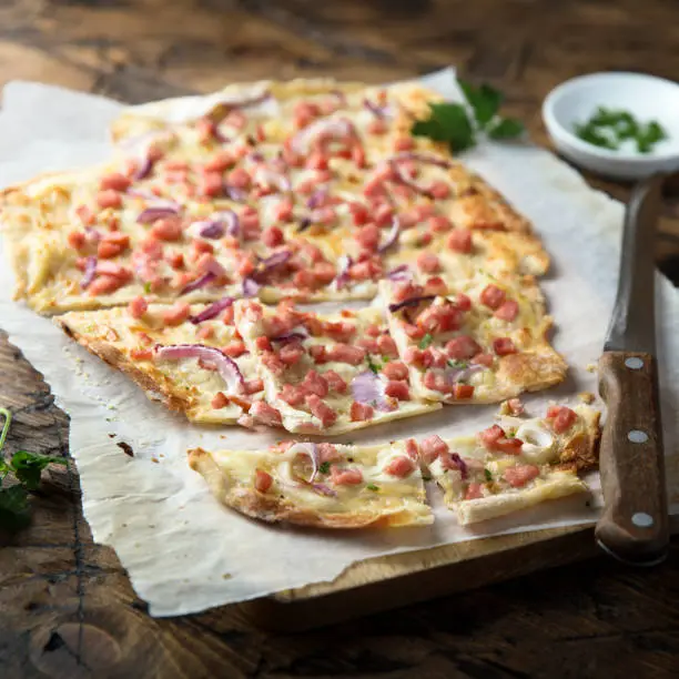 Photo of Tarte flambee with ham