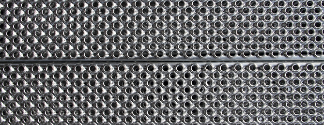 Galvanized perforated sheet as background