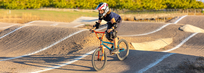 Children riding with bmx