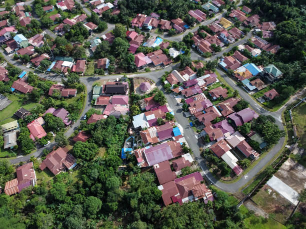 istock Aerial View PT KPC green housing complex 1441635998