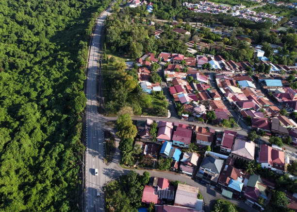 istock Aerial View PT KPC green housing complex 1441636216